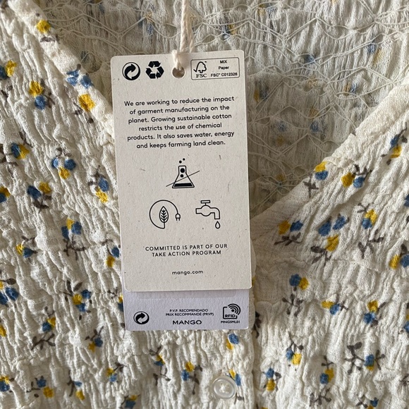 MANGO Textured Cotton Matching Set Size Medium - Picture 11 of 12